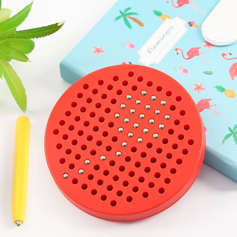 Магнітний дитячий планшет для малювання 3003 з металевими кульками Червоний, фото 1