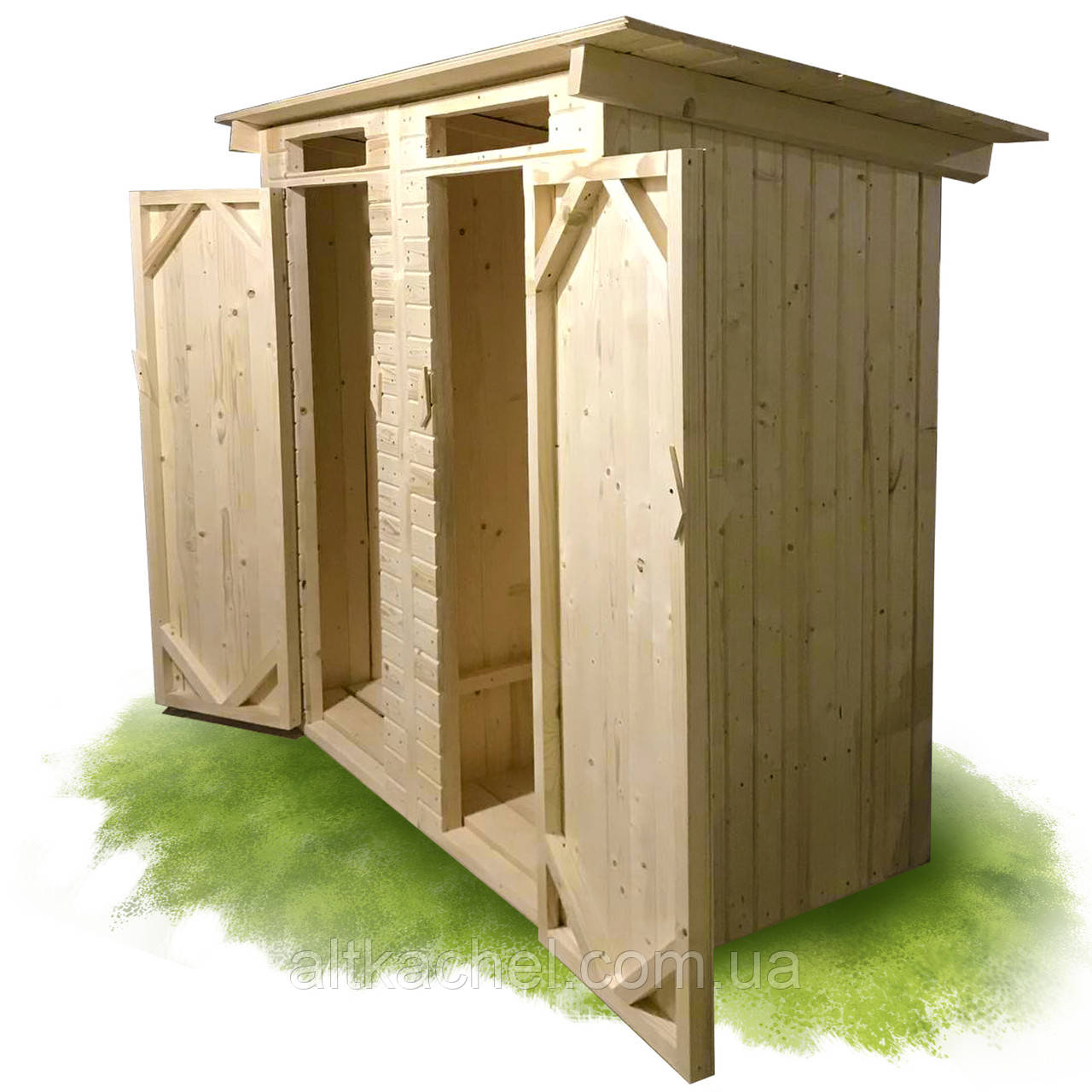 Купить 2 в 1 Душевая кабинка и Деревянный туалет для улицы с сидением ...