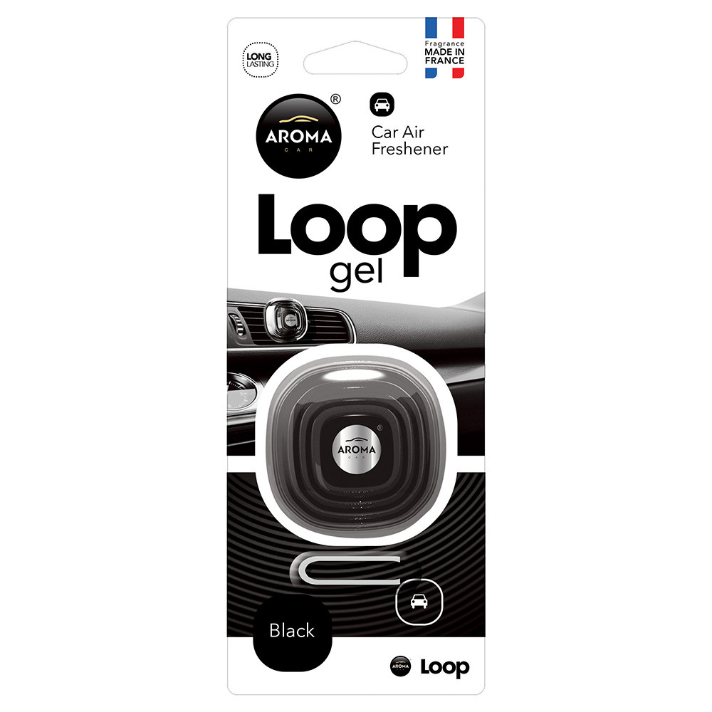 Автомобільний ароматизатор Aroma Car Loop Gel — Black (631135)