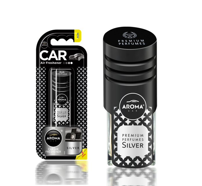Автомобільний ароматизатор Aroma Car Prestige Vent — Gold (832027) Silver