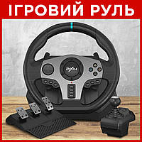 Дротове ігровий руль ігрове кермо з педалями маніпулятор для комп'ютера та ноутбука PXN V9