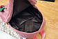 Рожевий жіночий дитячий рюкзак з брелком, фото 4