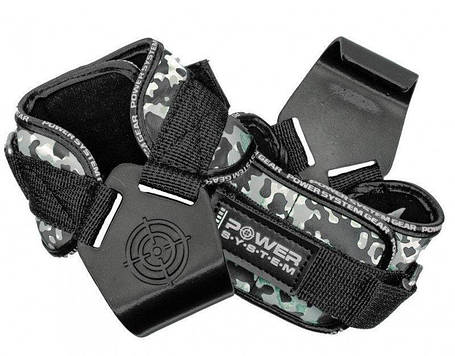Гаки для тяги на зап'ястя Power System PS-3370 Hooks Camo Black/Grey XL, фото 1