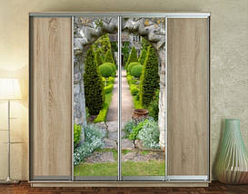 Наклейка на шафу-купе 220 х 74 см на 2 двері Зелені сади (БП-а_ar11622), фото 4