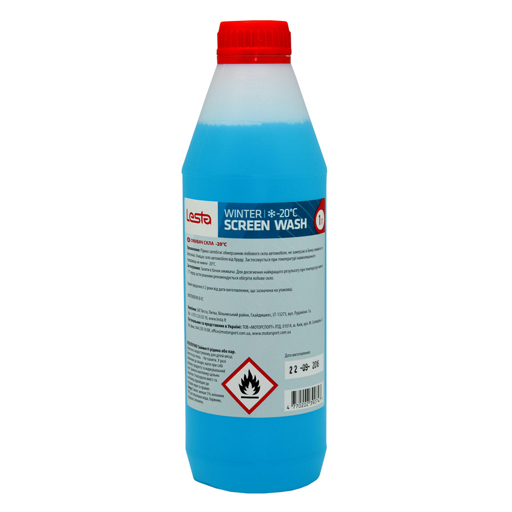 Омивач скла зимовий -20 °C 1 л Lesta WINTER SCREEN WASH (390747)