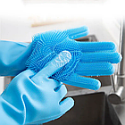 Рукавички для миття посуду багатофункціональні силіконові Magic Silicone Gloves / Рукавички для прибирання та чищення, фото 9