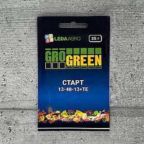 Добриво Gro Green Старт 13.40.13 + TE 25 г стартове живлення рослин Leda Agro