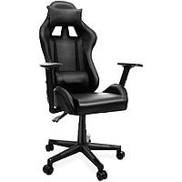 Крісло геймерське Bonro Elite (чорний) з підголовником 2 подушки