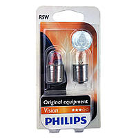 Лампа автомобильная сигнальная PHILIPS Vision +30% R5W 12821B2 2 шт (055460)