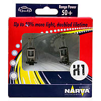 Лампа автомобильная галогенная NARVA Range Power 50+ H1 48334 2 шт (100207)