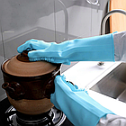Рукавички для миття посуду багатофункціональні силіконові Magic Silicone Gloves / Рукавички для прибирання та чищення, фото 3