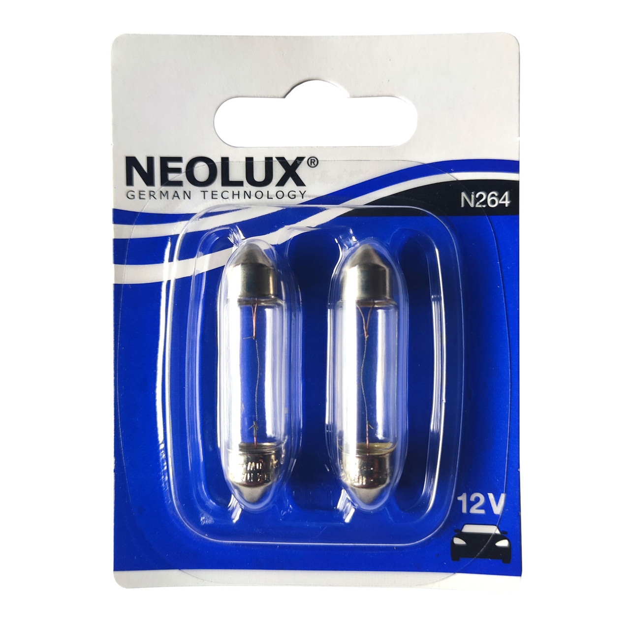 Лампа автомобільна сигнальна NEOLUX Standard C10W N264-02B 2 шт (780584)