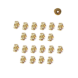 100 шт (50 пар) Застібки металеві заглушки для сережок - пусетів, колір золотистий, фото 3