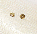 100 шт (50 пар) Застібки металеві заглушки для сережок - пусетів, колір золотистий, фото 5