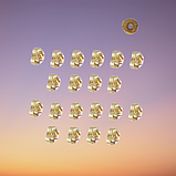 100 шт (50 пар) Застібки металеві заглушки для сережок - пусетів, колір золотистий, фото 2