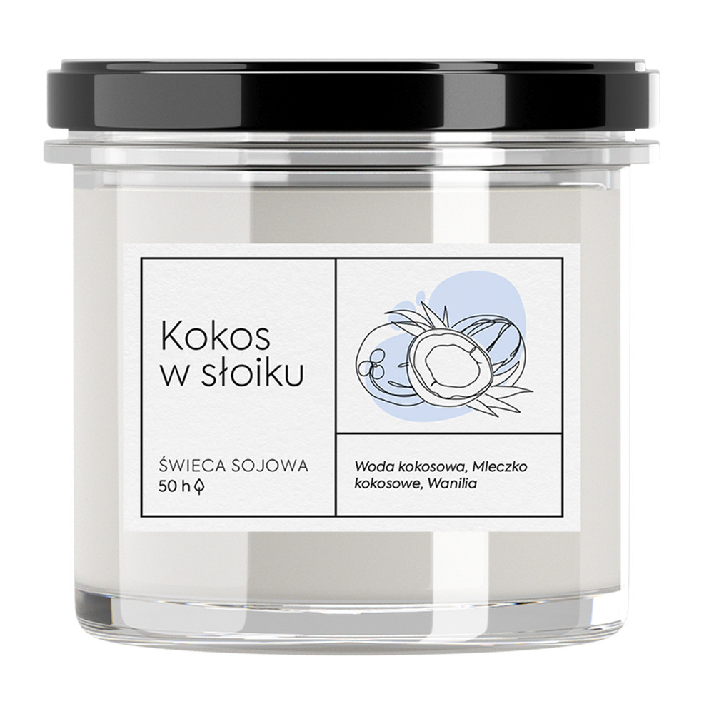 Ароматична свічка Aroma Home, Крафтова серія — Кокос у банці 230 г (101305)