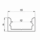Білий LED-профіль ЛП-7 накладний, анодований, з розсіювачем, фото 7