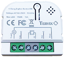 432121 Розумний вимикач Tervix Pro Line ZigBee Switch (1 клавіша / розетка)