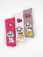 Дитячі демісезонні колготки  до року KBS котик,  бавовна для дівчаток  3 пар/уп мікс кольорів