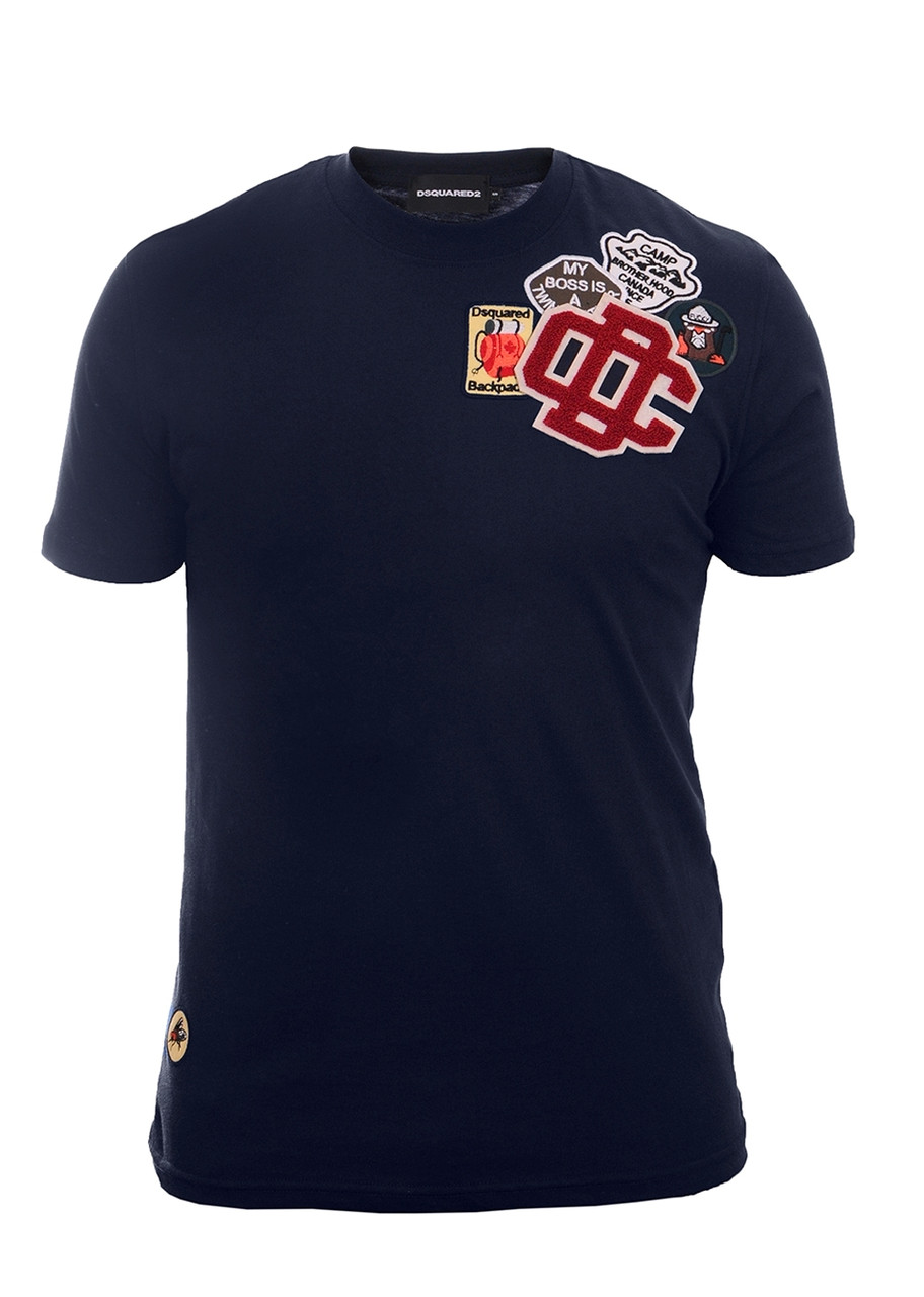 Футболка чоловіча Dsquared2 22-D-145 темно-синя
