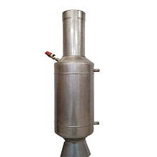 Теплообмінник на трубу димоходу 120 мм + перехідник для підключення до існуючого димаря