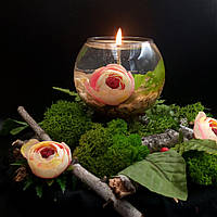 Гелева свічка Чародійка куля з квіткою