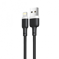 Кабель XO NB208 Liquid Silicone USB - Lightning 2.1A/1m (Черный)