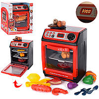 Детская игрушечная плита (духовой шкаф, таймер, свет, звук, продукты, посуда, на батарейках) 35953