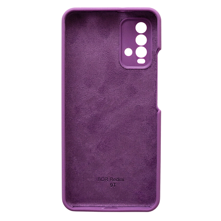 Чохол Silicone Case Premium для Xiaomi Redmi 9T Fuchsia 14 (закритий низ), фото 2