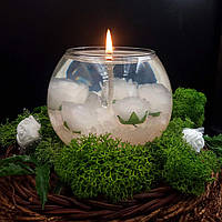 Гелева свічка Чародійка куля білі троянди