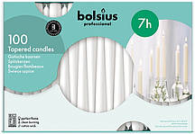 Свічка біла конічна Bolsius 24.5 см 100 шт (s30-100-090Б)