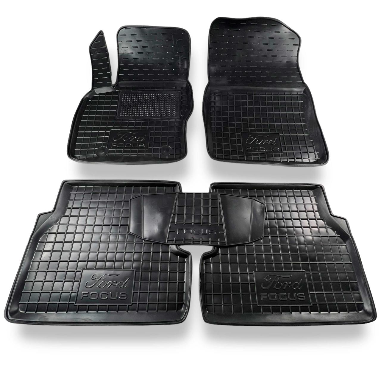 Килимки в салон гумові для Ford Focus 2 2004-2010/ Форд Фокус 2