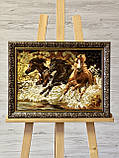 Картина з бурштину Коні, Картина з бурштину 30*40 см, фото 4