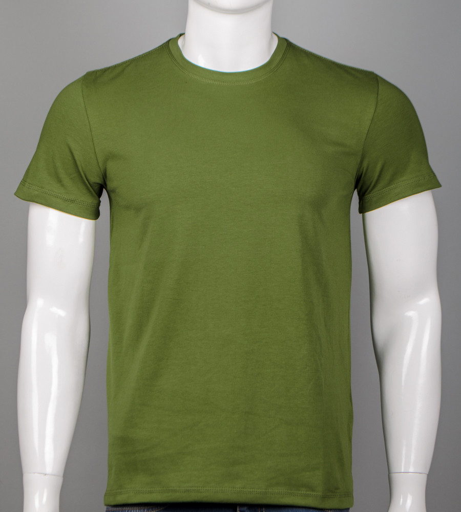 Футболка чоловіча Однотонна Світлий хакі 2300м, XL (1шт), фото 1