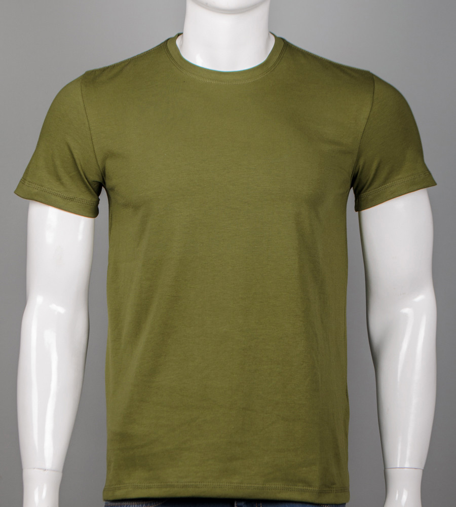 Футболка чоловіча Однотонна 2300м (Уп.4шт M-XXL), Хакі