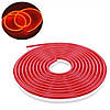 Світлодіодна стрічка силіконова 5м LED NEON 12V-220V, Червона / Силіконова, гнучка стрічка, фото 2