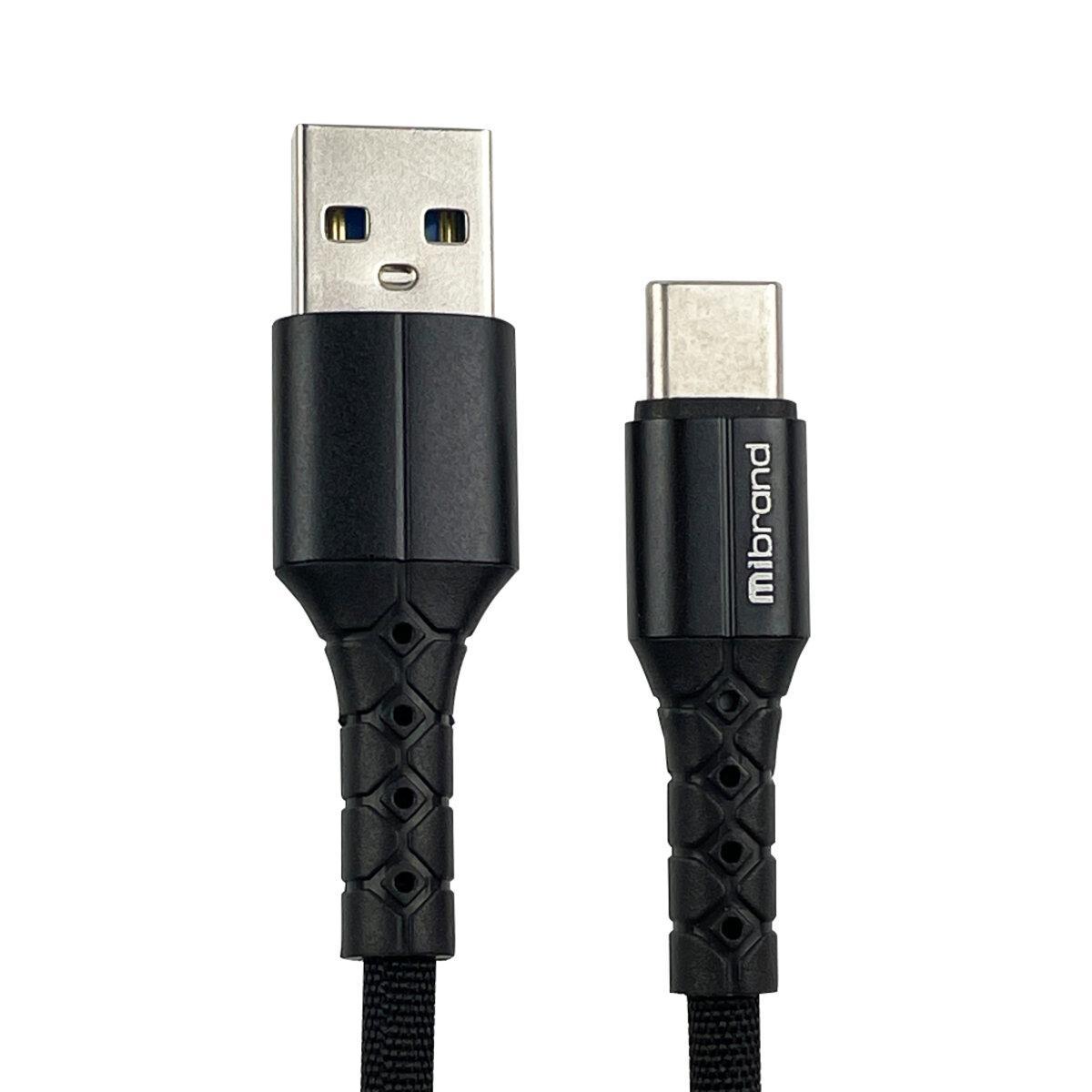 Кабель Mibrand MI-32 Nylon Charging Line USB for Type-C 2A 2m Black
