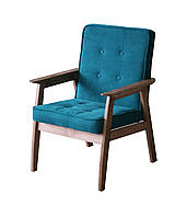 Крісло для кафе Pub м'яке на дерев'яних ніжках з підлокітниками (Megastyle ТМ)