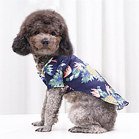 Рубашка для собак в Гавайском стиле синяя M