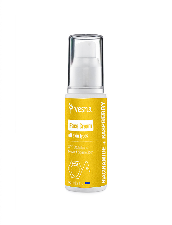 Захисний крем для обличчя Малина SPF 30