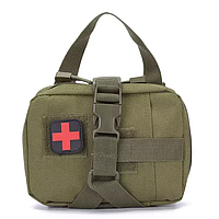 Армейский подсумок под аптечку с быстрым сбросом и креплением Molle Зеленый