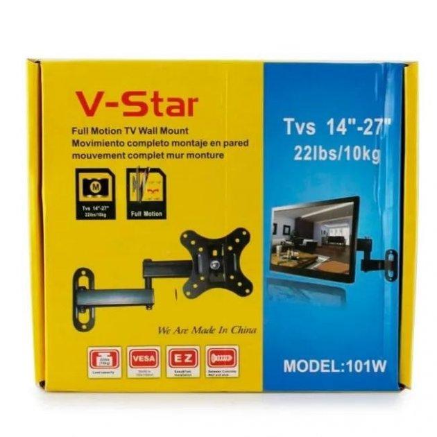 Кріплення Кронштейн для телевізора V-Star 101W 14"-27" /поворотний/ 4771