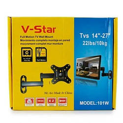 Кріплення Кронштейн для телевізора V-Star 101W 14"-27" /поворотний/ 4771