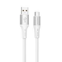 Кабель BOROFONE BX88 Solid silicone charging data cable for Type-C White