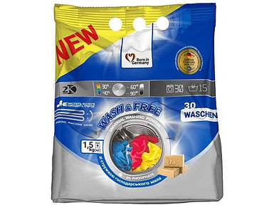 Пральний порошок 1,5кг авт/ручн Універсальний 1,5кг ТМ WASH FREE