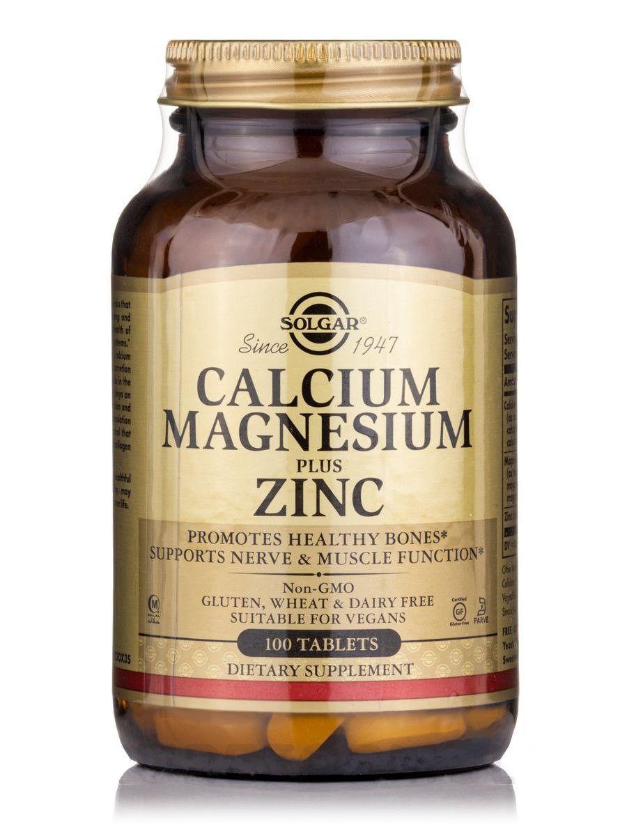 Solgar Calcium Magnesium & Zinc 100tabs