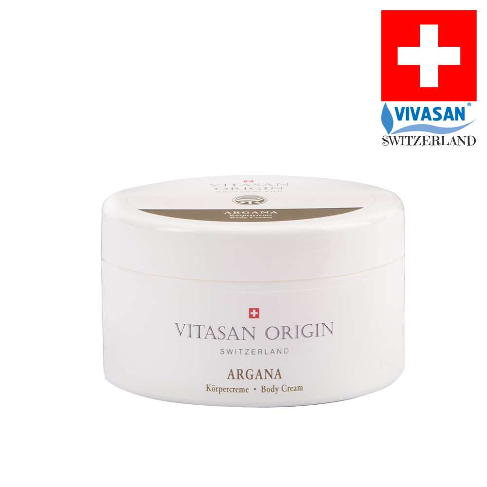 Крем для тіла аргана 200 мл, з вітаміном Е і провітаміном В5Argana Body Cream Vivasan/Швейцарія