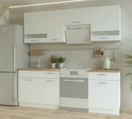 Кухня лея в интерьере белая Купить модульную кухню Уно 140 см белая