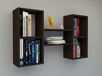 Полиця настінна для книг або іграшок і ікон ПК-36, колір Венге магія