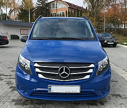 Накладки на решітку (5 шт, нерж) - Mercedes Vito / V W447 2014+ рр.